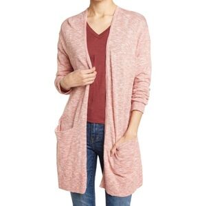 Madewell Women's Light Pink Open-Front Cardigan